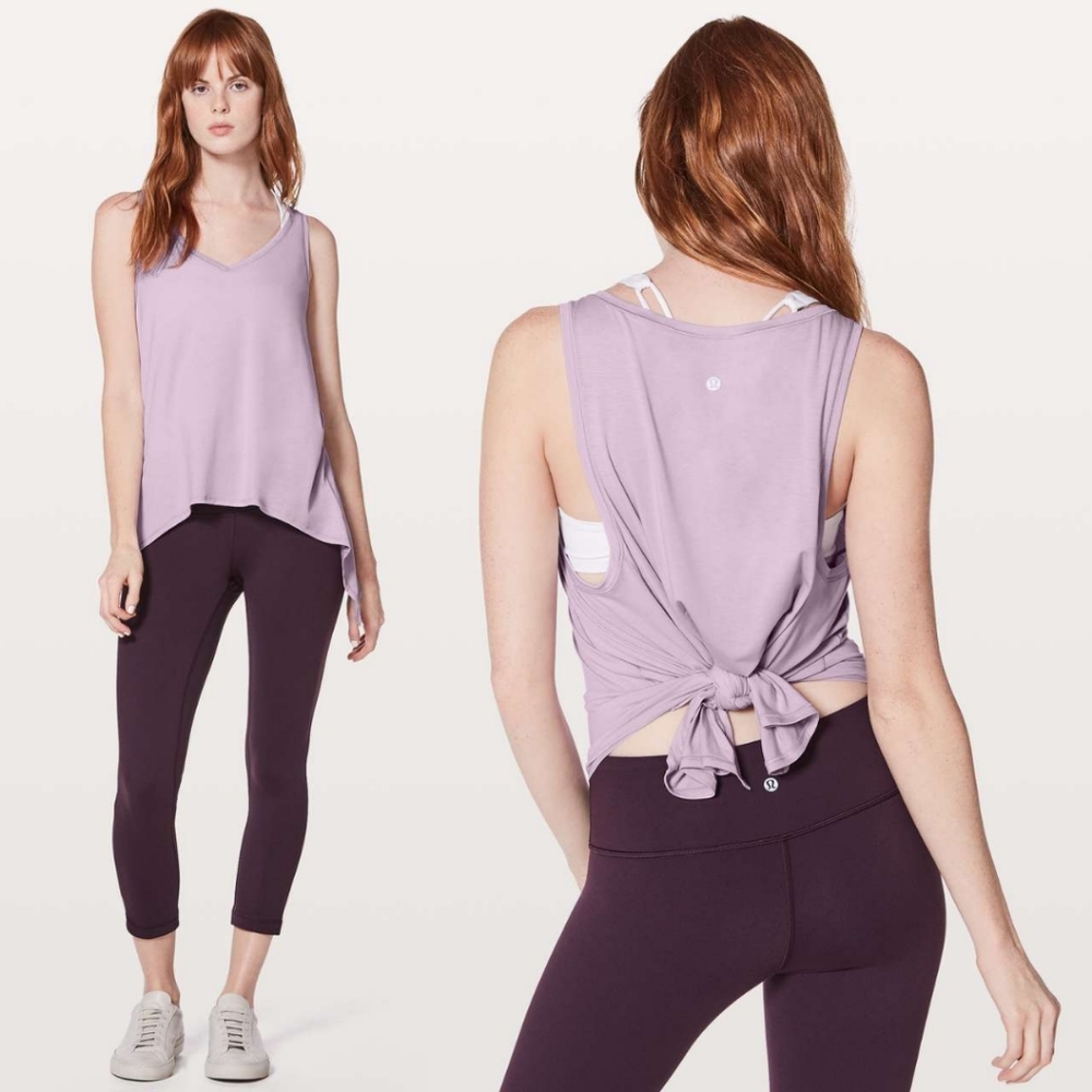 lululemon athletica Lavender Twist-Back Tank Top